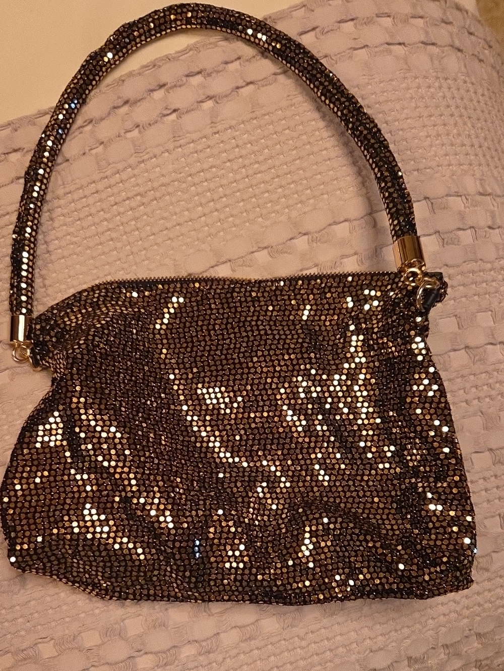 L'INTERVALLE Metallic Bronze Sequin Wristlet